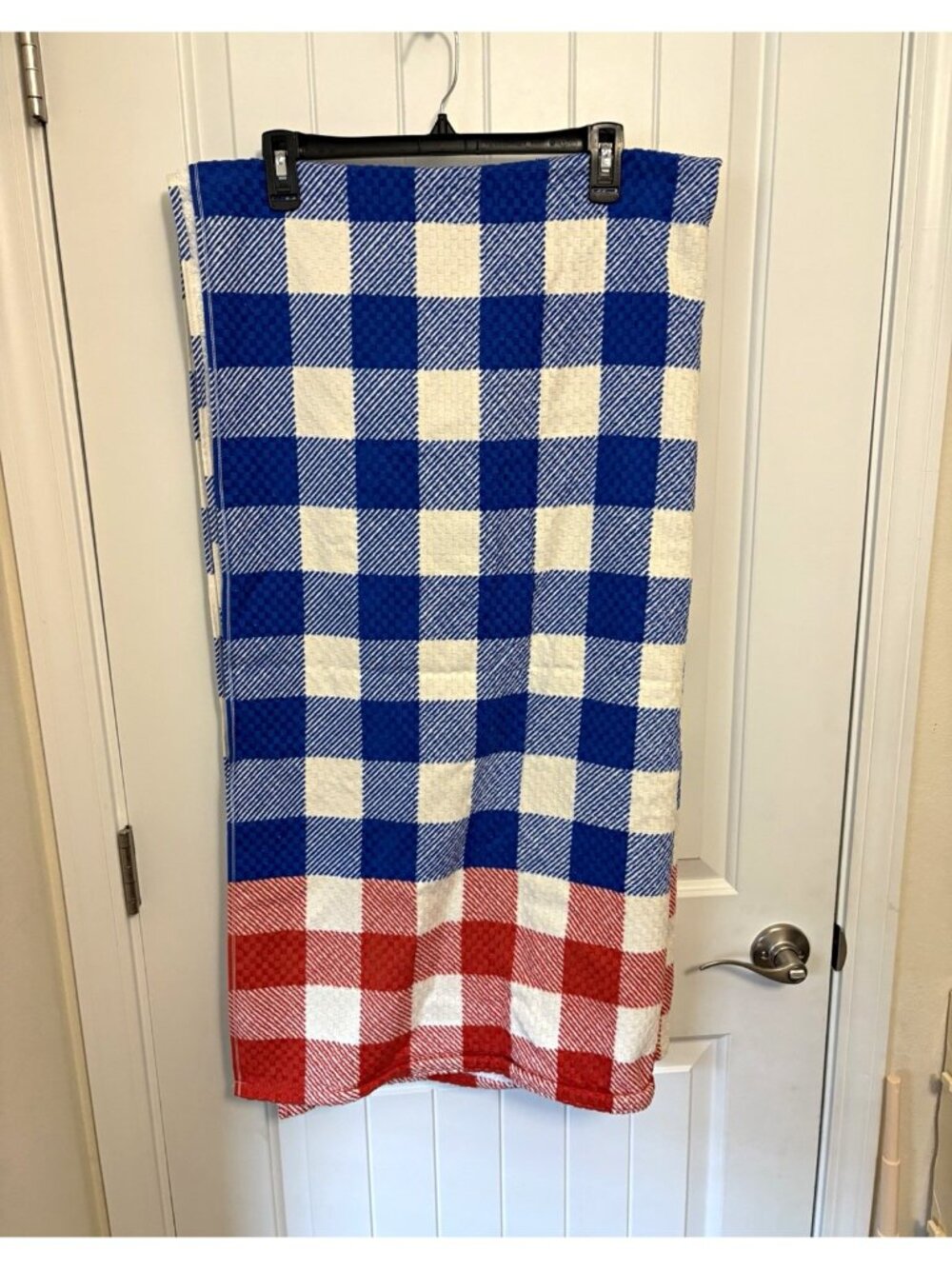 Two Room Essentials Extra Long 100% Cotton Beach Towel 36 x 72 Blue/White/Red